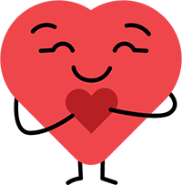 The red heart represents Manaaki (6 months – 2 years), a safe, nurturing, and stimulating space for infants at Oxford Early Learning Centre.